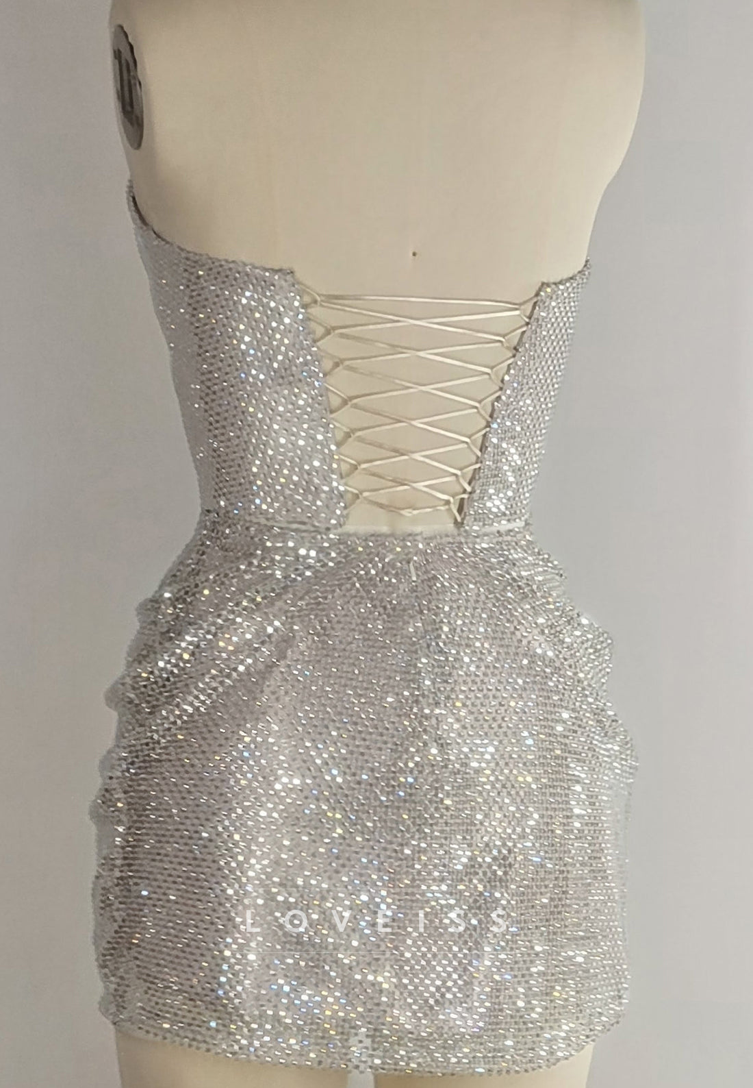Sweetheart Sparkly Pleated Sheath Party Homecoming Dress