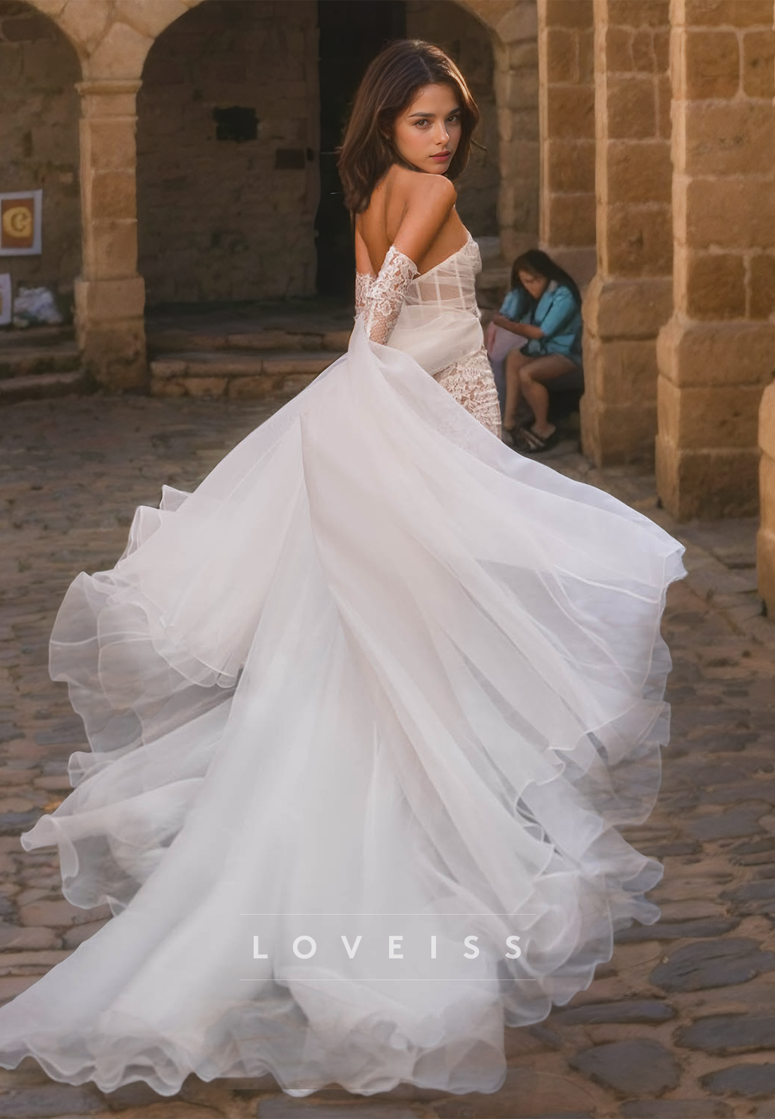 Sweetheart Strapless High Slit A-Line Wedding Dress