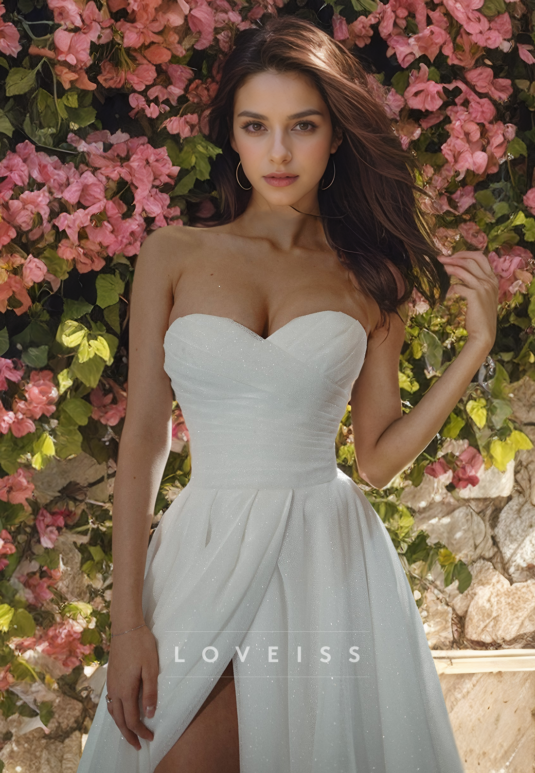 Sweetheart Strapless Pleated A-Line Wedding Dress
