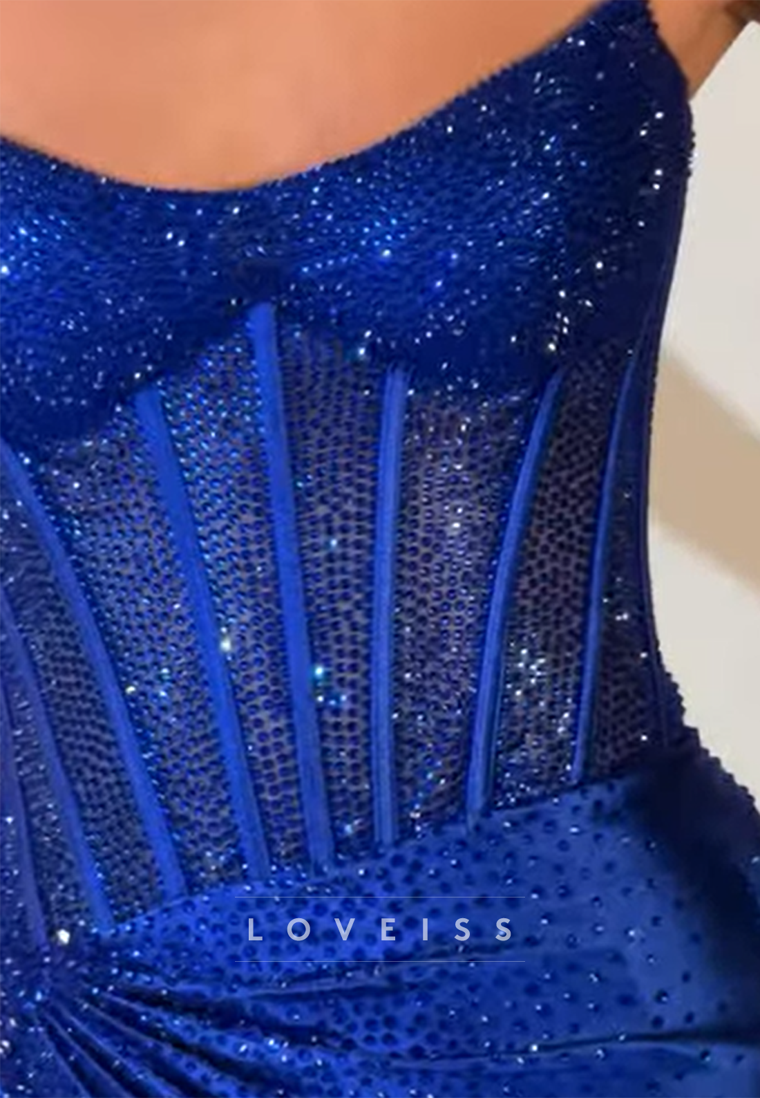 Sweetheart Strapless Sparkly Sheath Prom Dress