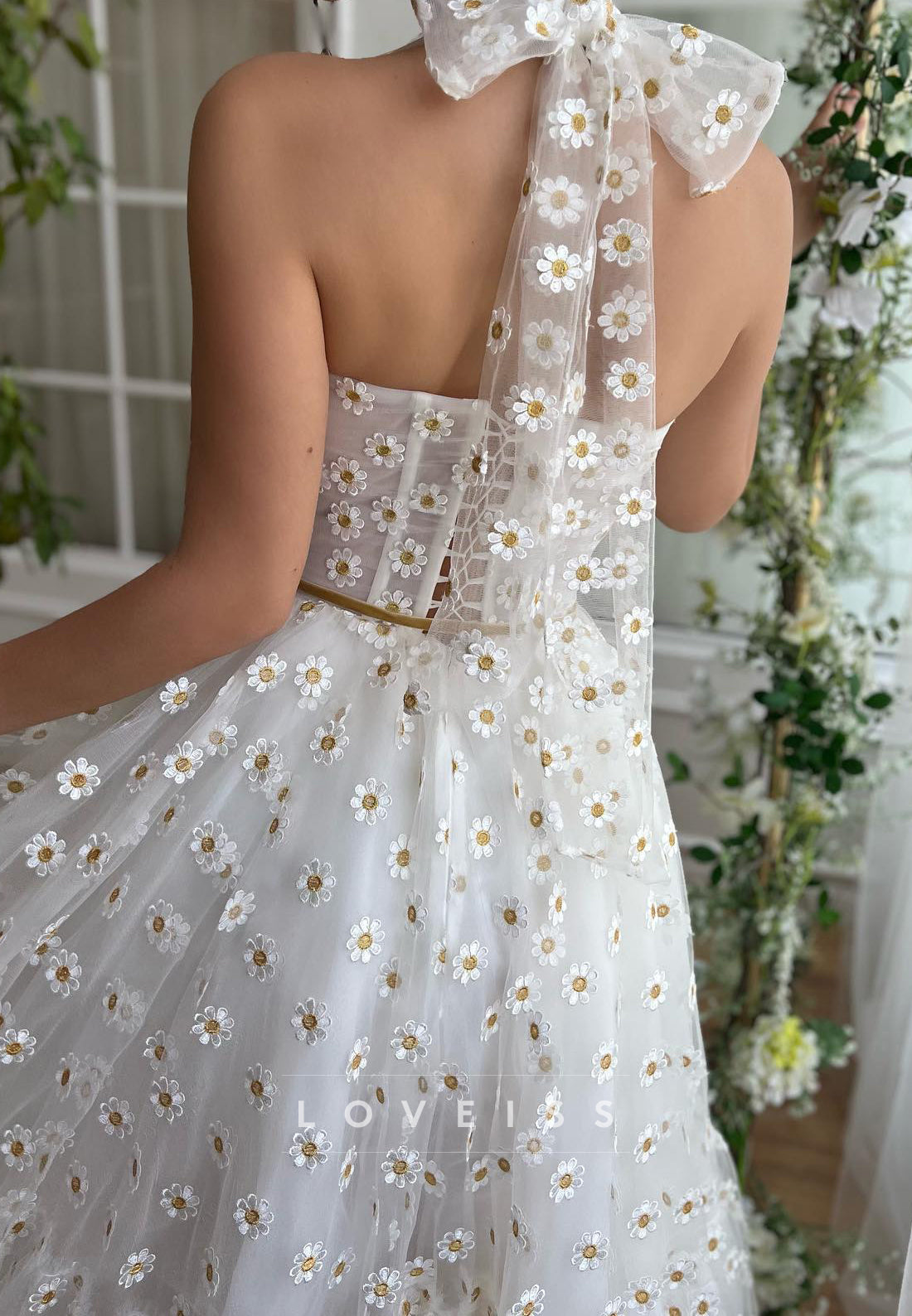 Sweetheart Straps Appliques Tulle Prom Dress A-Line Party Dress