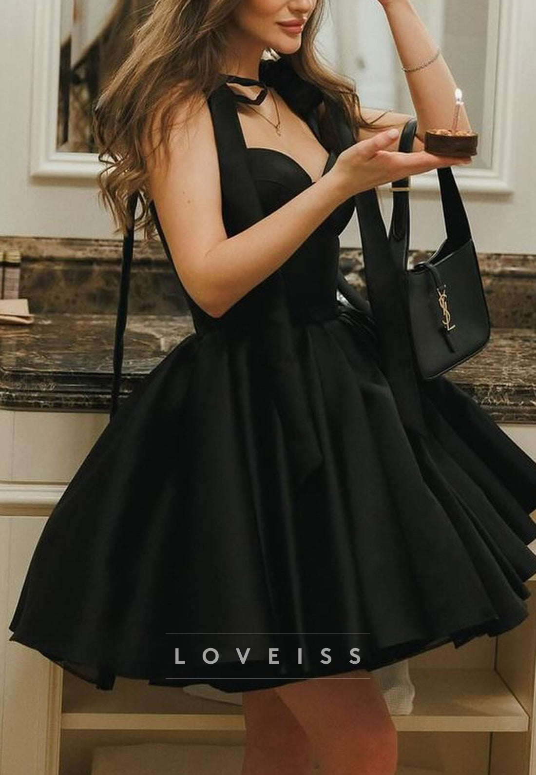 Sweetheart Straps Pleated A-Line Party Homecoming Dress