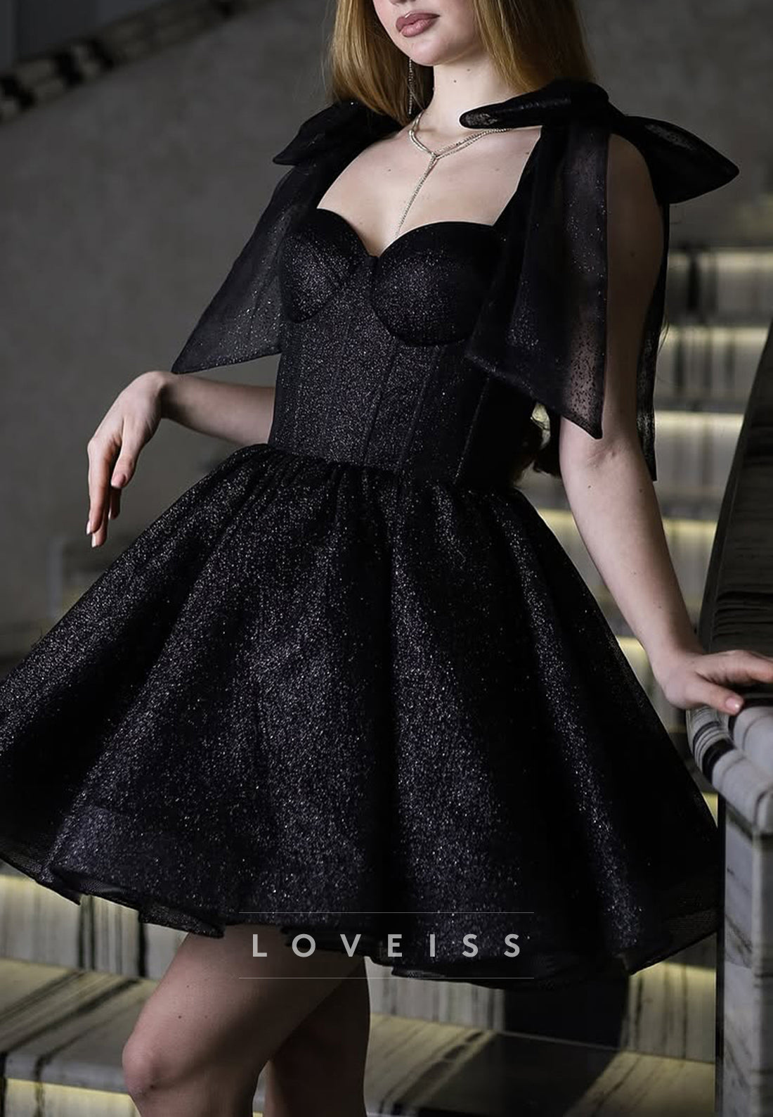 Sweetheart Straps Sparkly A-Line Short Party Homecoming Dress