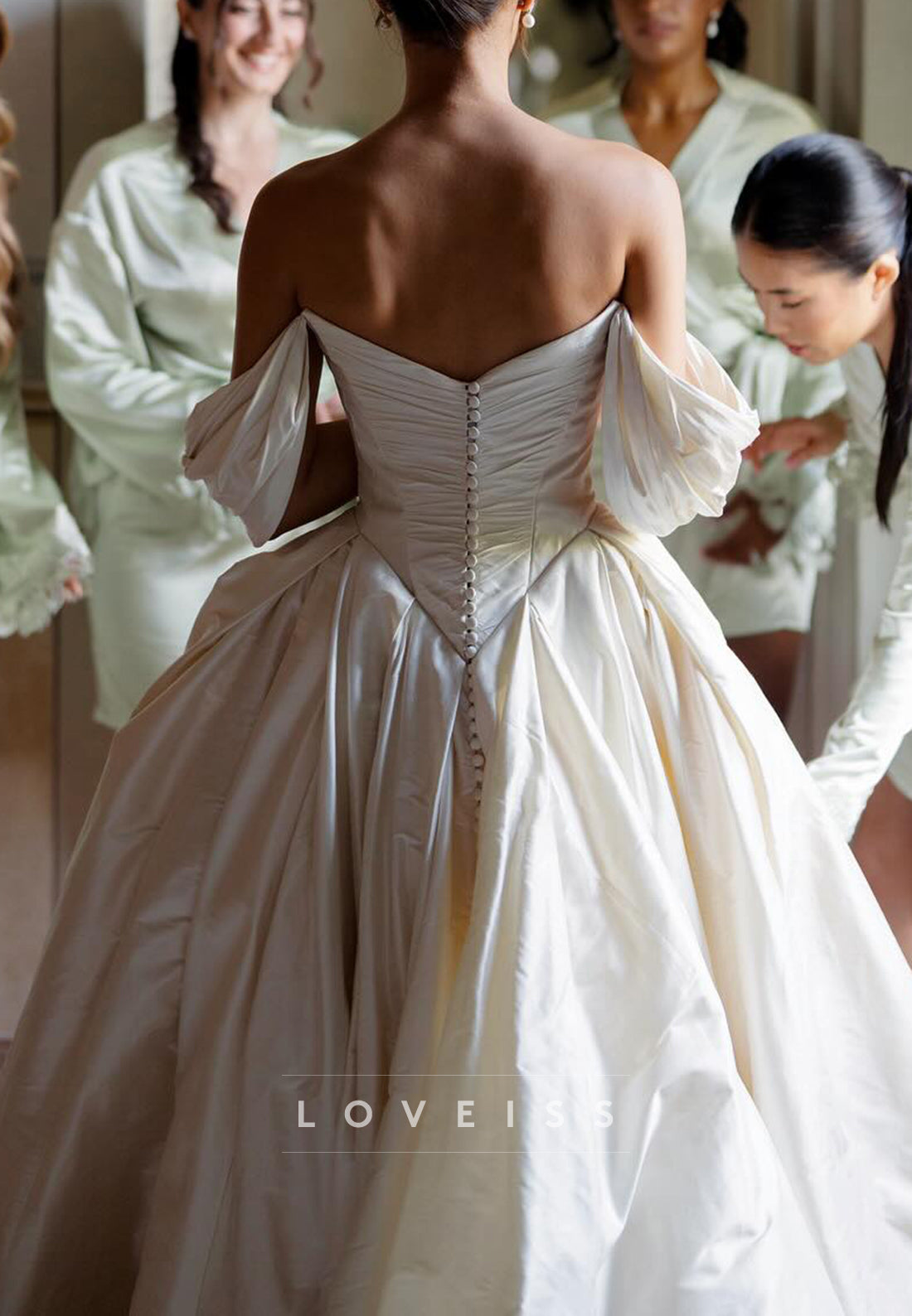 Sweetheart Satin Sleeveless Sleek Corset A-Line Wedding Dress