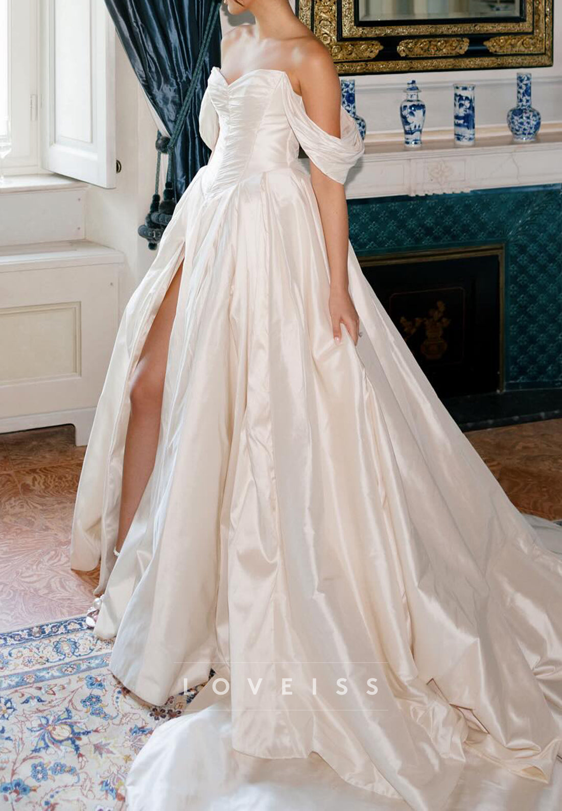 Sweetheart Satin Sleeveless Sleek Corset A-Line Wedding Dress