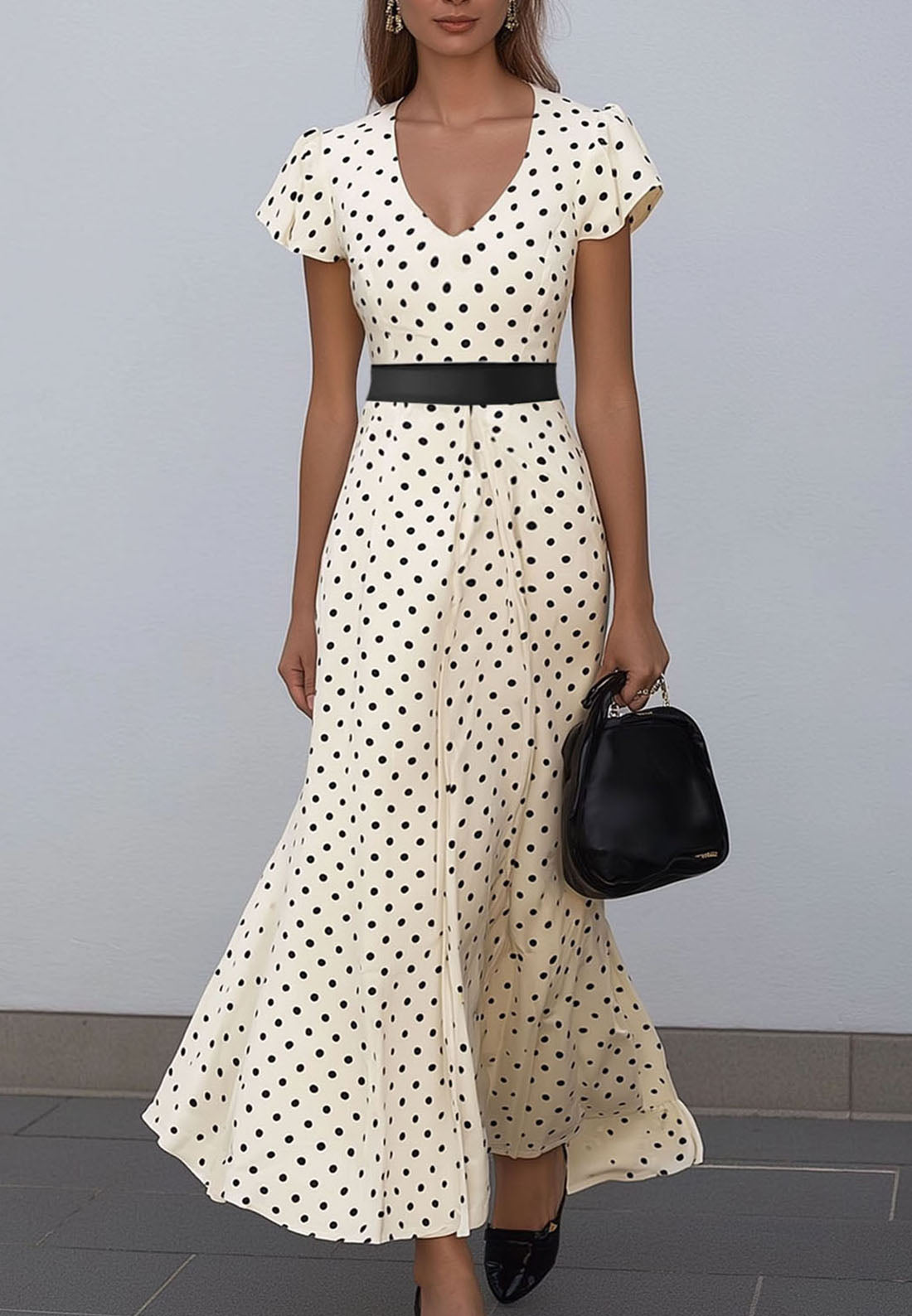 V-Neck Cap Sleeves Casual A-Line Wedding Guest Dress – Loveiss V-Neck Cap Sleeves Casual A-Line Wedding Guest Dress – Loveiss