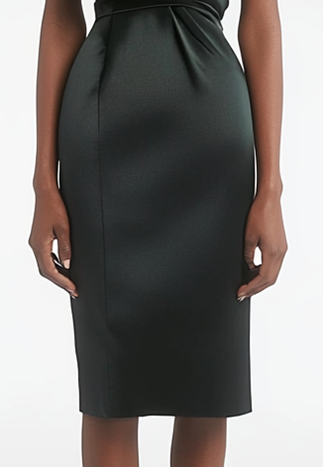 V-Neck Cap Sleeves Wraps Sleek Knee-Length Silk Casual Cocktail Dress