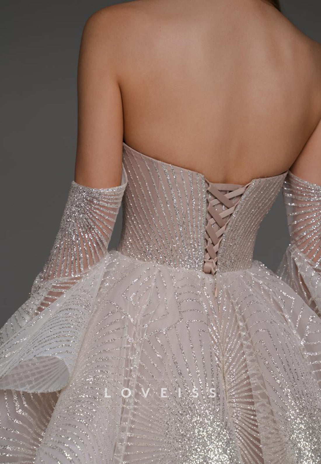 V-Neck Long Sleeves Beaded Embroidery A-Line Short Homecoming Dress