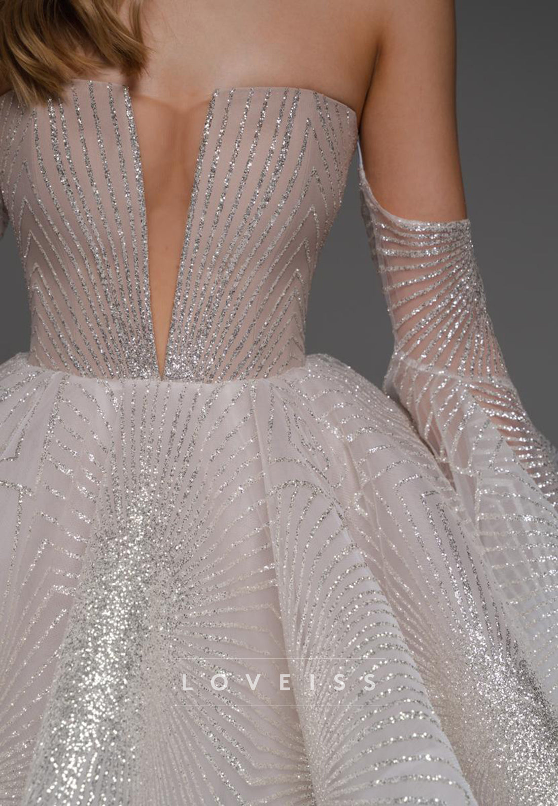 V-Neck Long Sleeves Beaded Embroidery A-Line Short Homecoming Dress