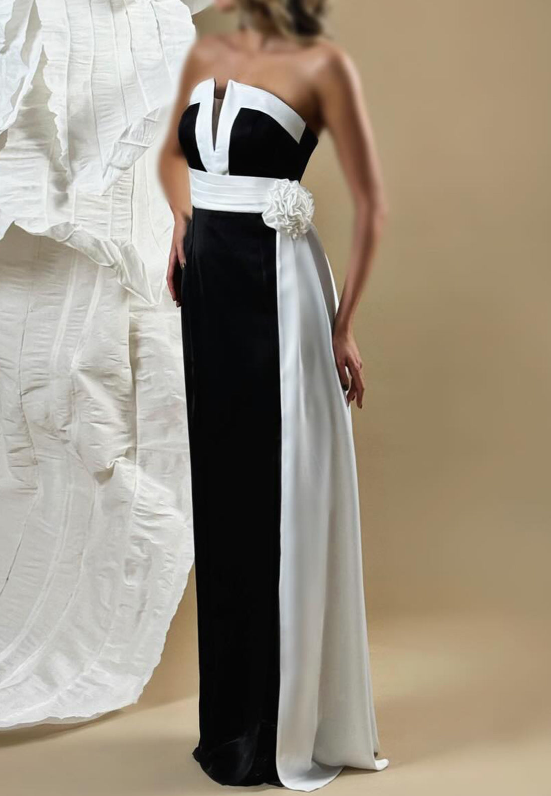 V-Neck Sleeveless Side Slit Wedding Gueat Dress Sheath Formal Dress