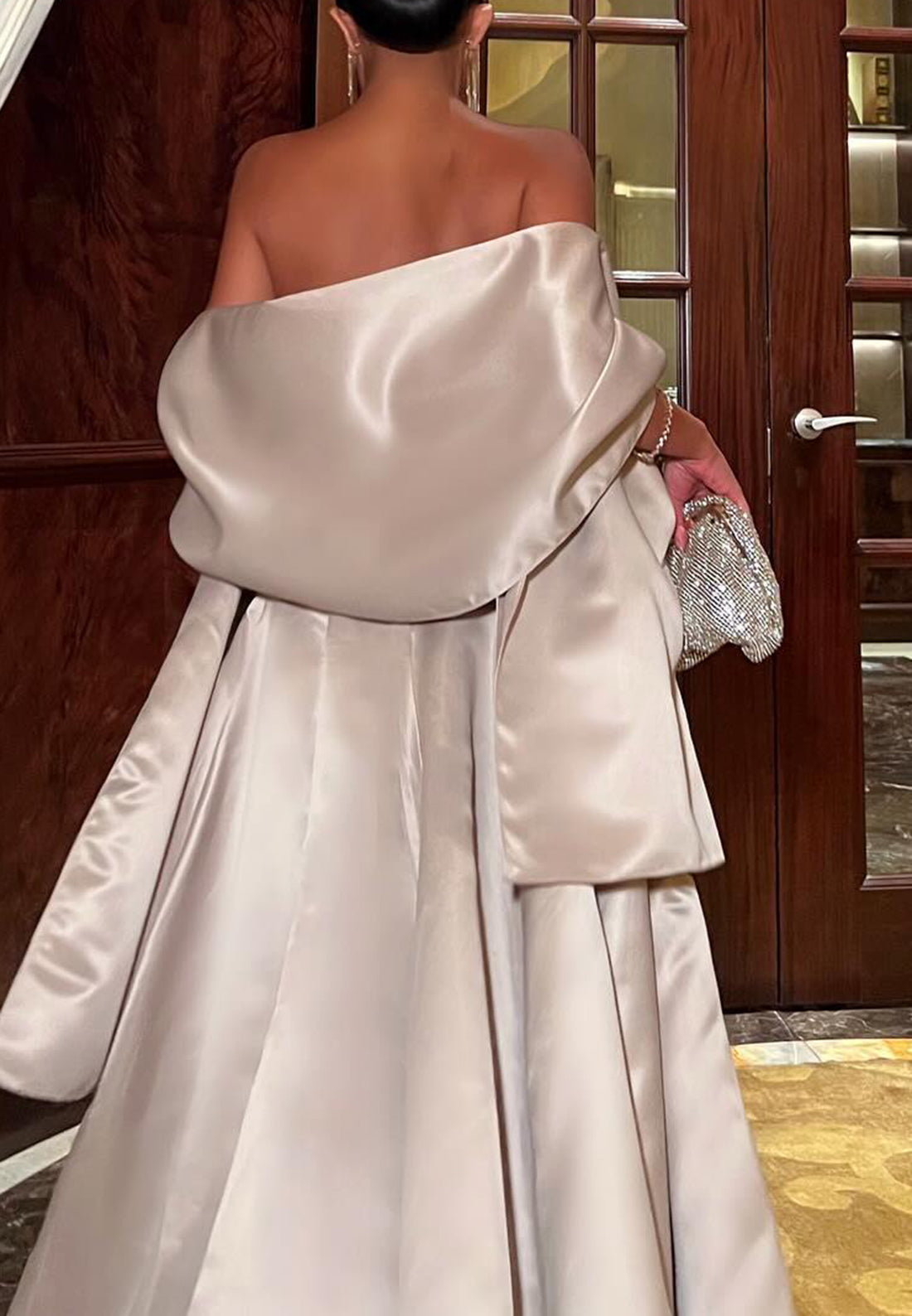 V-Neck Sleeveless Sleek Pleated A-Line Satin Formal Dress