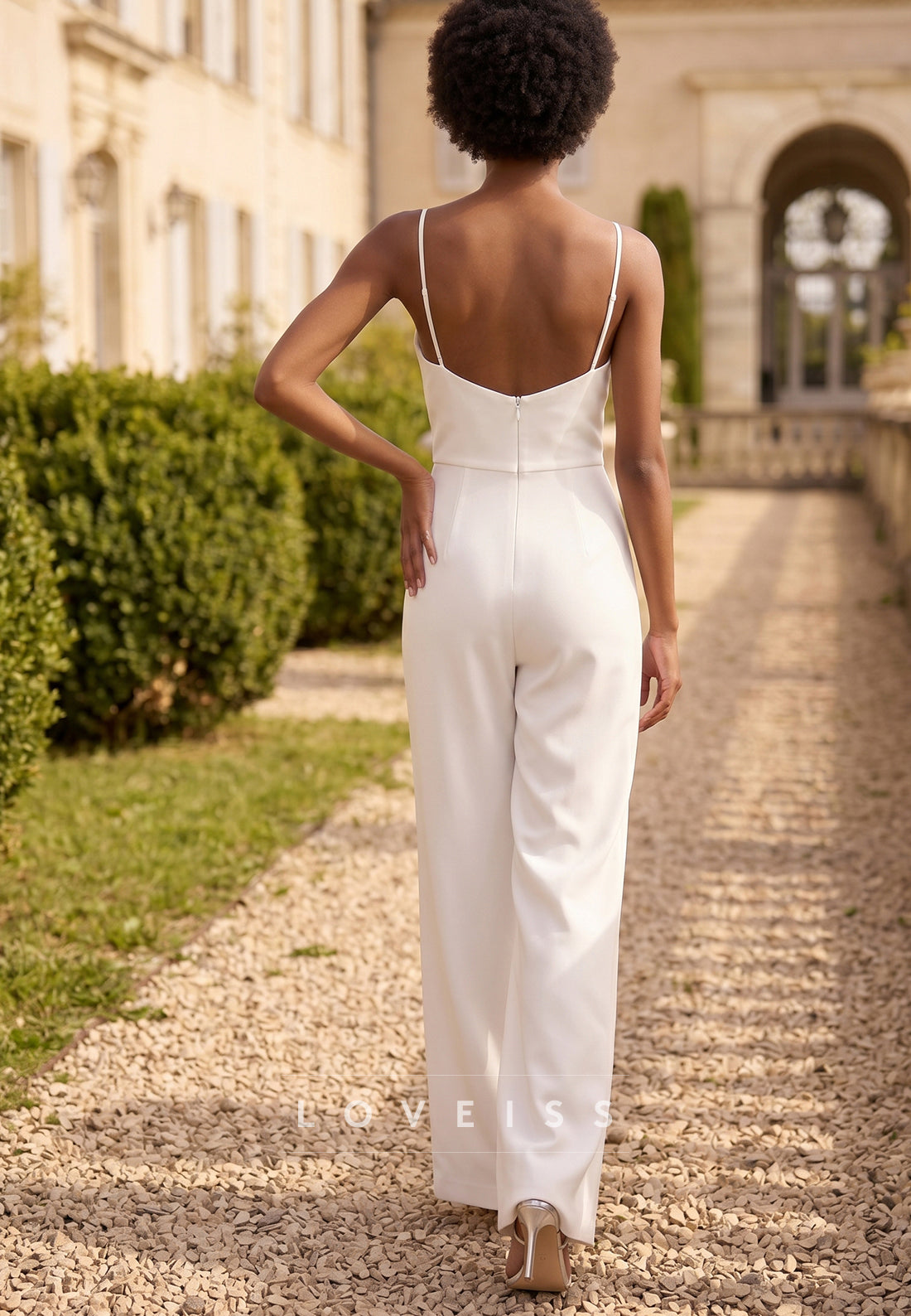 V-Neck Spaghetti Straps Bows Jumpsuits