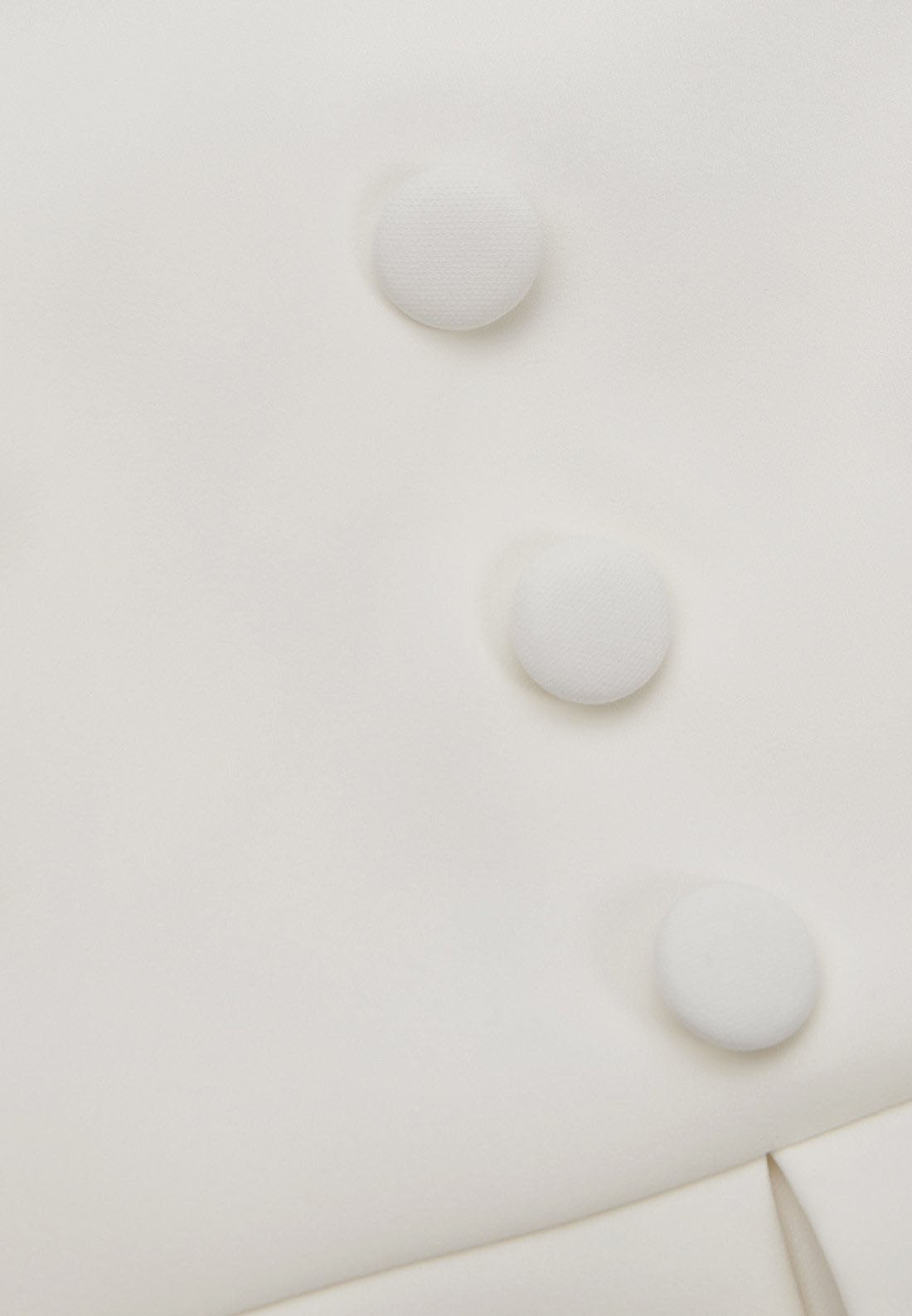 White Buckle Strapless Sleeveless Two-Piece Set