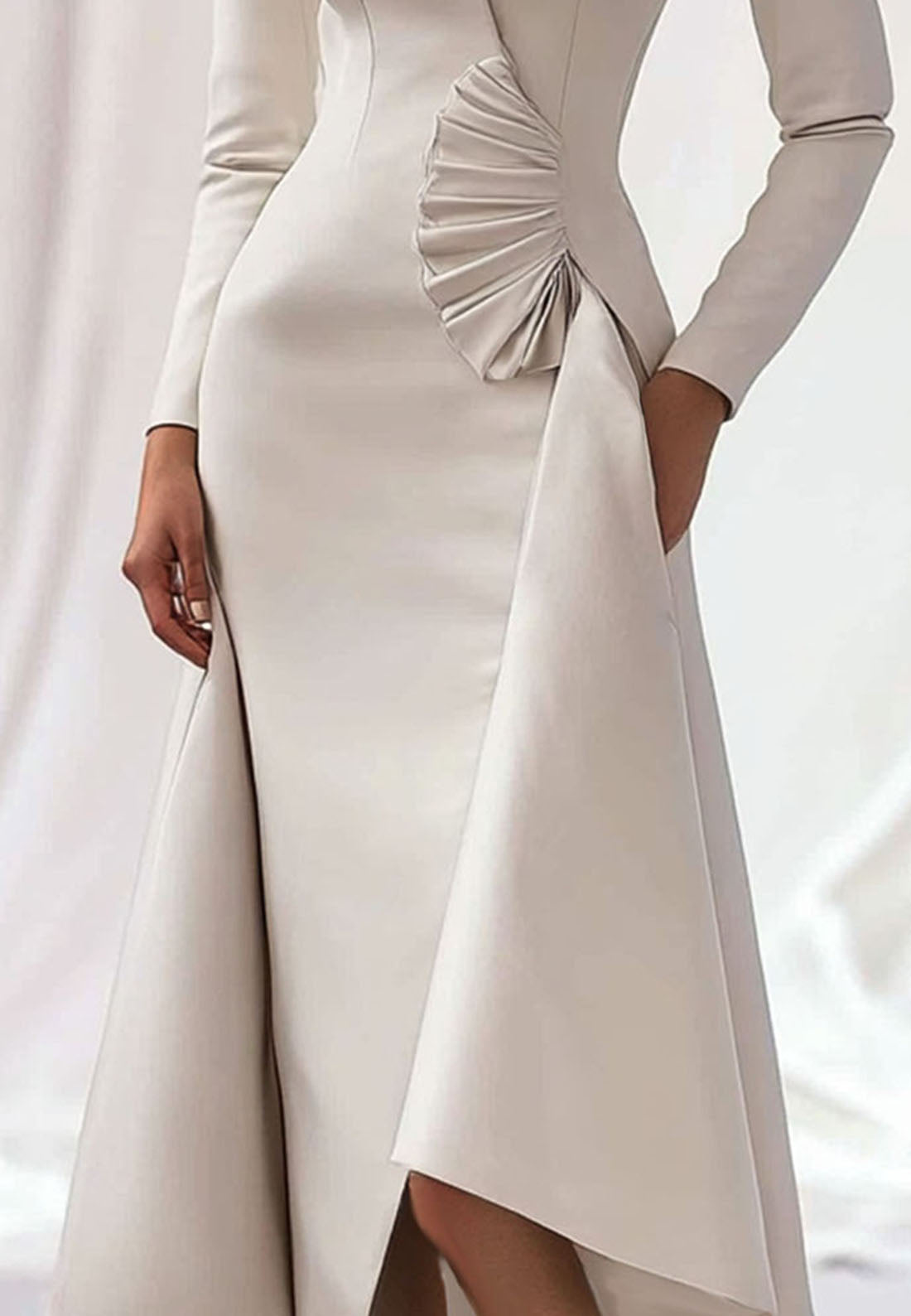 White Work Wedding Guest v Blazer Dress Ruffle Midi Dress