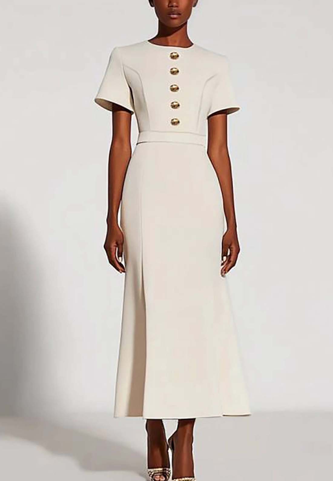 semi formal white dress with sleeves formal white dress women White Long Sleeve Fit & Flare Cocktail Dress -parroquiadesanalbertomagno.com
