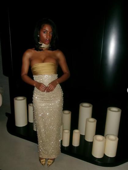 Pretty Mermaid Strapless Long Yellow Sequin Satin Party Dresses Prom Dresses