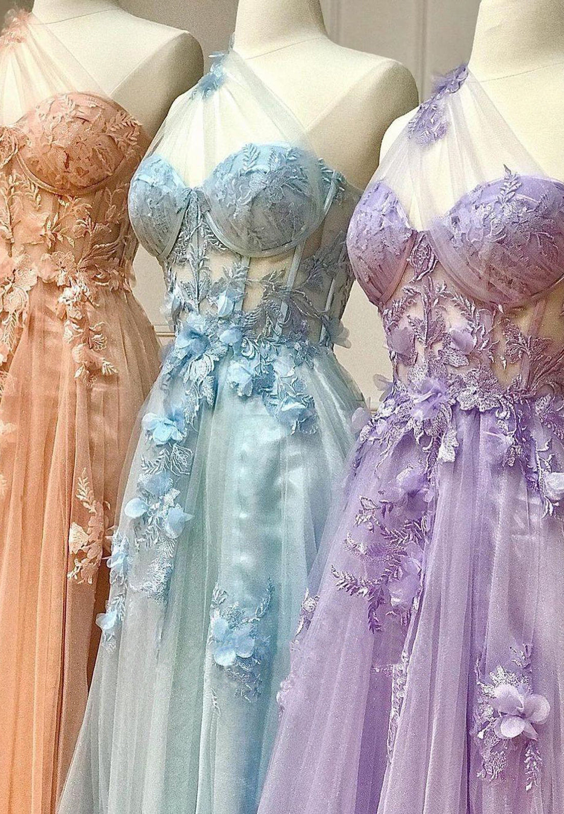 one shoulder a line prom dress One Shoulder Beaded Pleats Long A-Line Prom Dress With Tulle