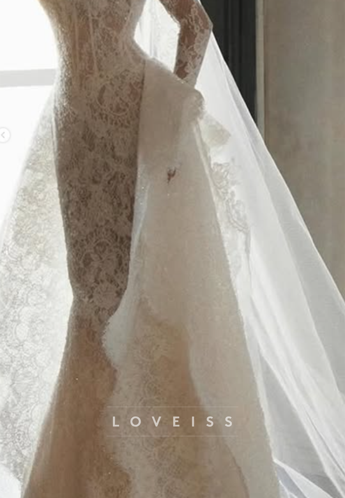 Lace Off-the-Shoulder Long Sleeve Mermaid Wedding Dress