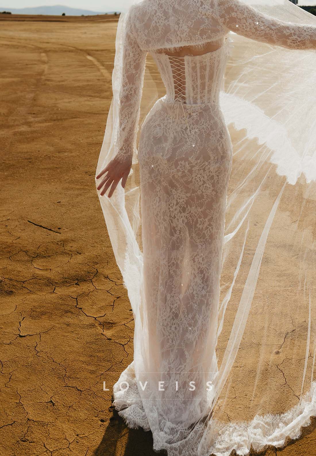 Corset Lace Wedding Dress with Bolero Jacket