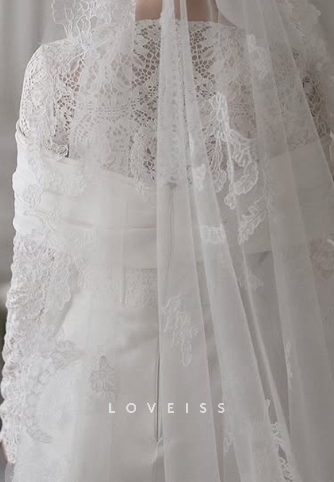 Illusion Lace Long Sleeve Mermaid Wedding Dress