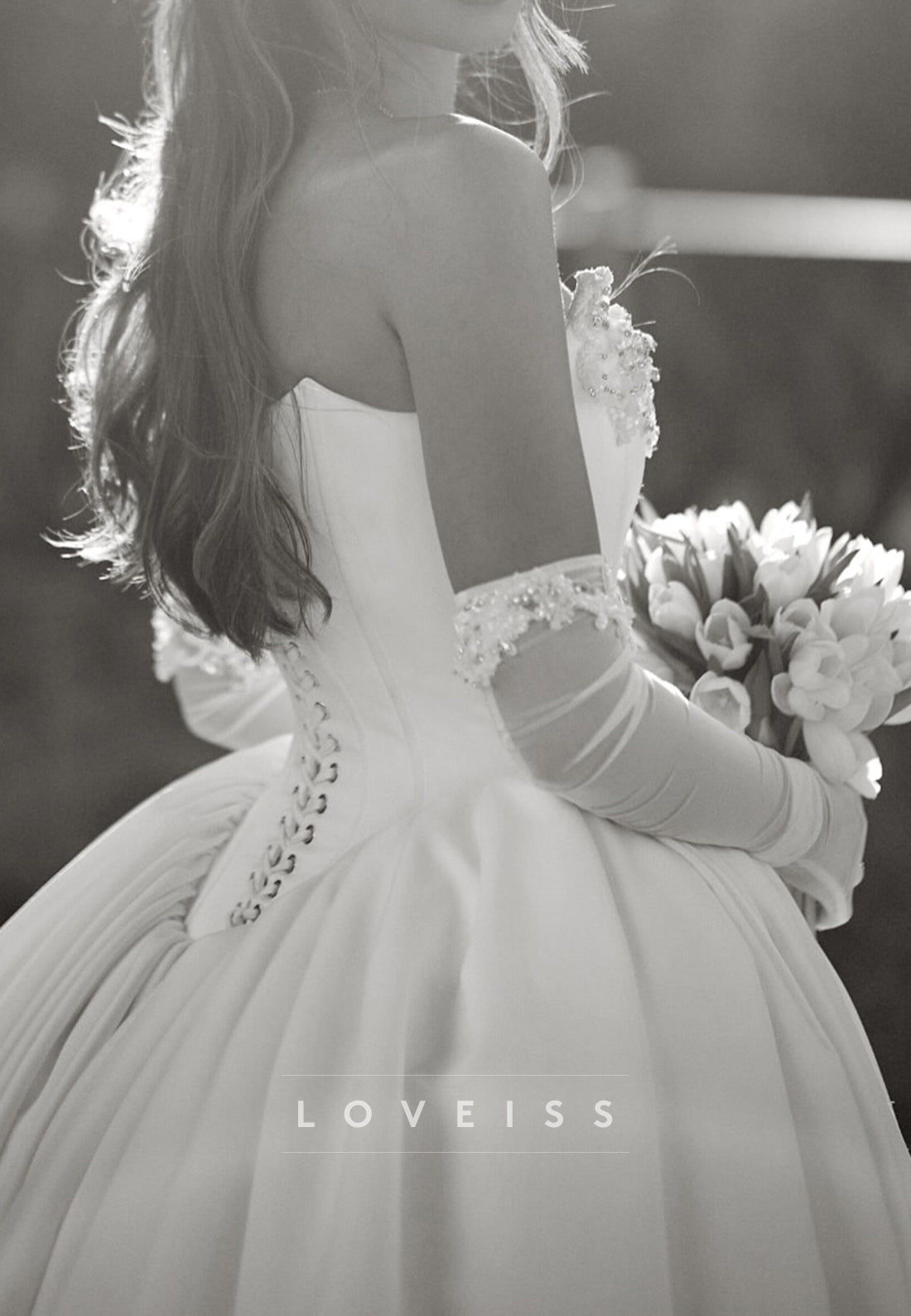 Corset Satin Ball Gown Wedding Dress