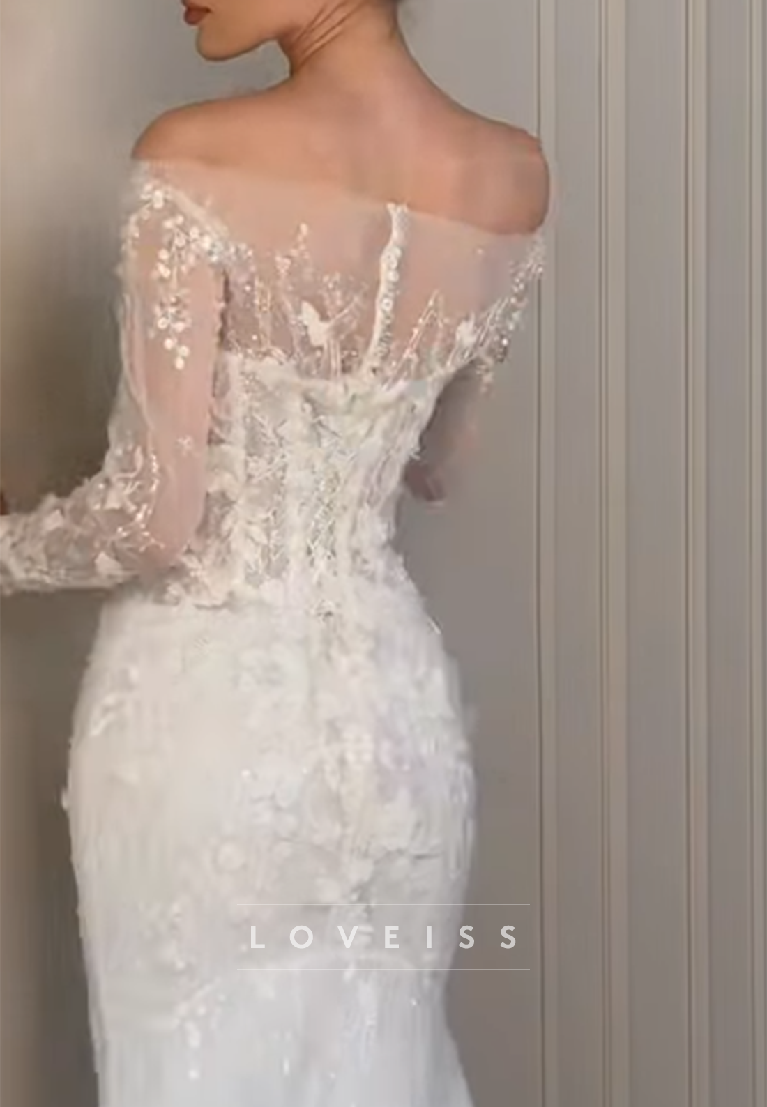 Off-the-Shoulder Corset Mermaid Wedding Dress
