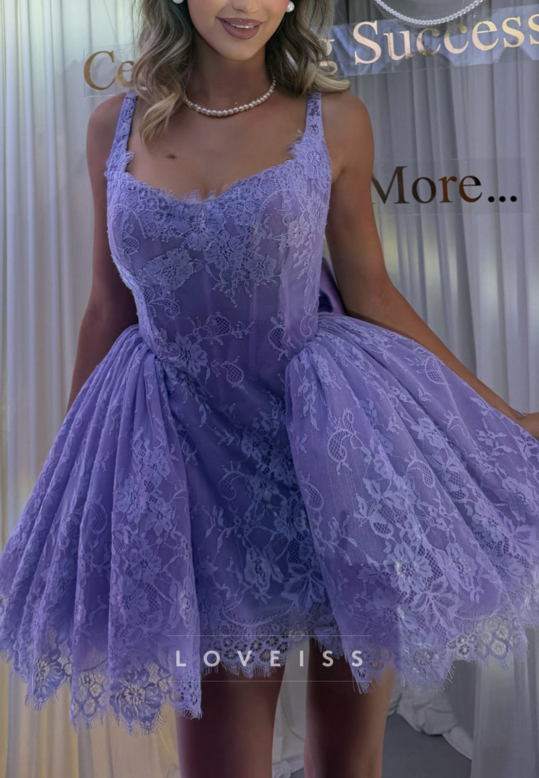 Sweetheart Lace Corset A-Line Mini Dress