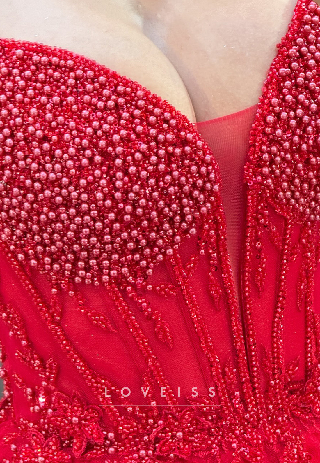 Sweetheart Sleeveless Beaded Appliques A-Line Prom Dress