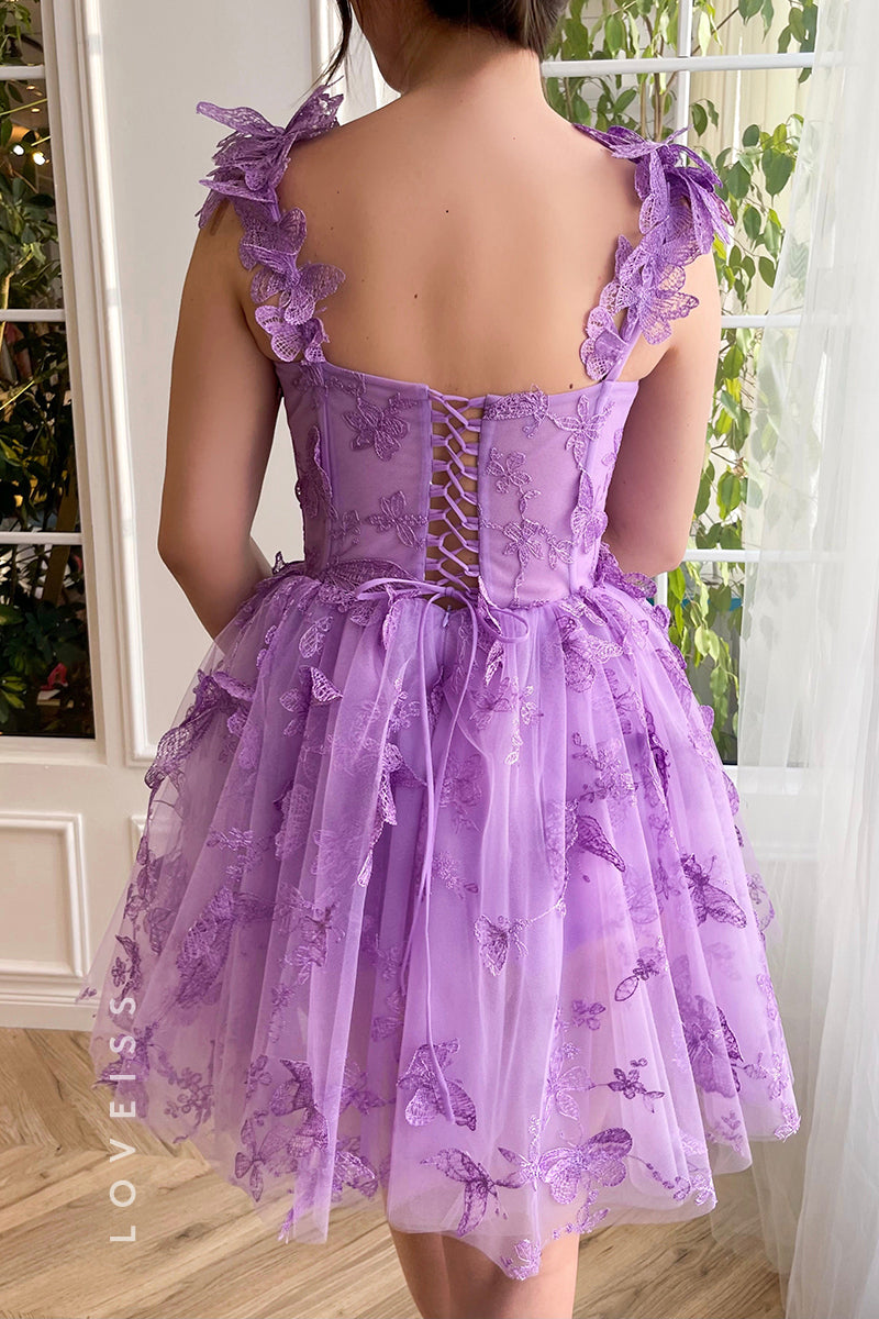 S6005 - Elegant & Luxurious Square Straps Holiday party Homecoming dress