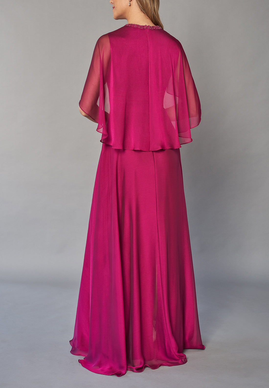 Halter Short Sleeves Chiffon Pleated A-Line Mother of Bride Dress Cocktail Dress