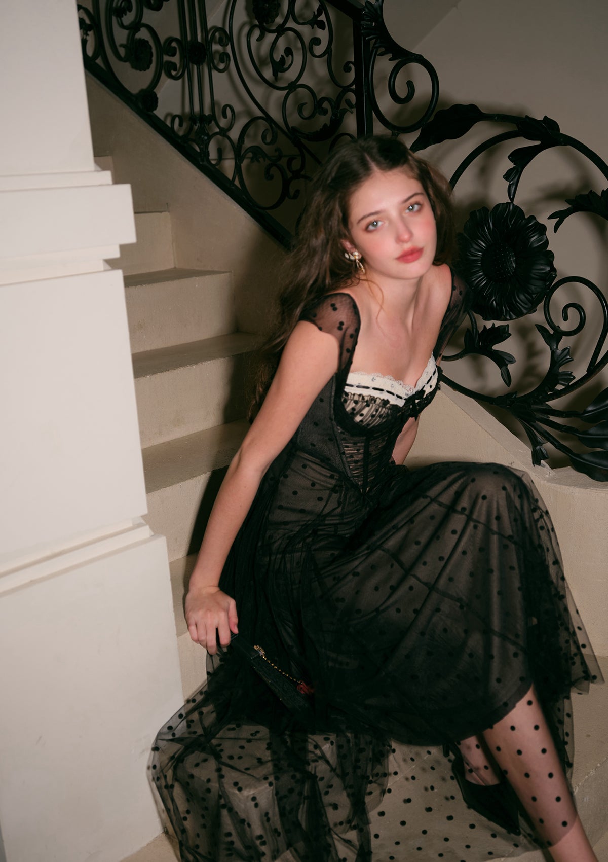 Sweetheart Lace Appliques Tulle A-Line Prom Dress