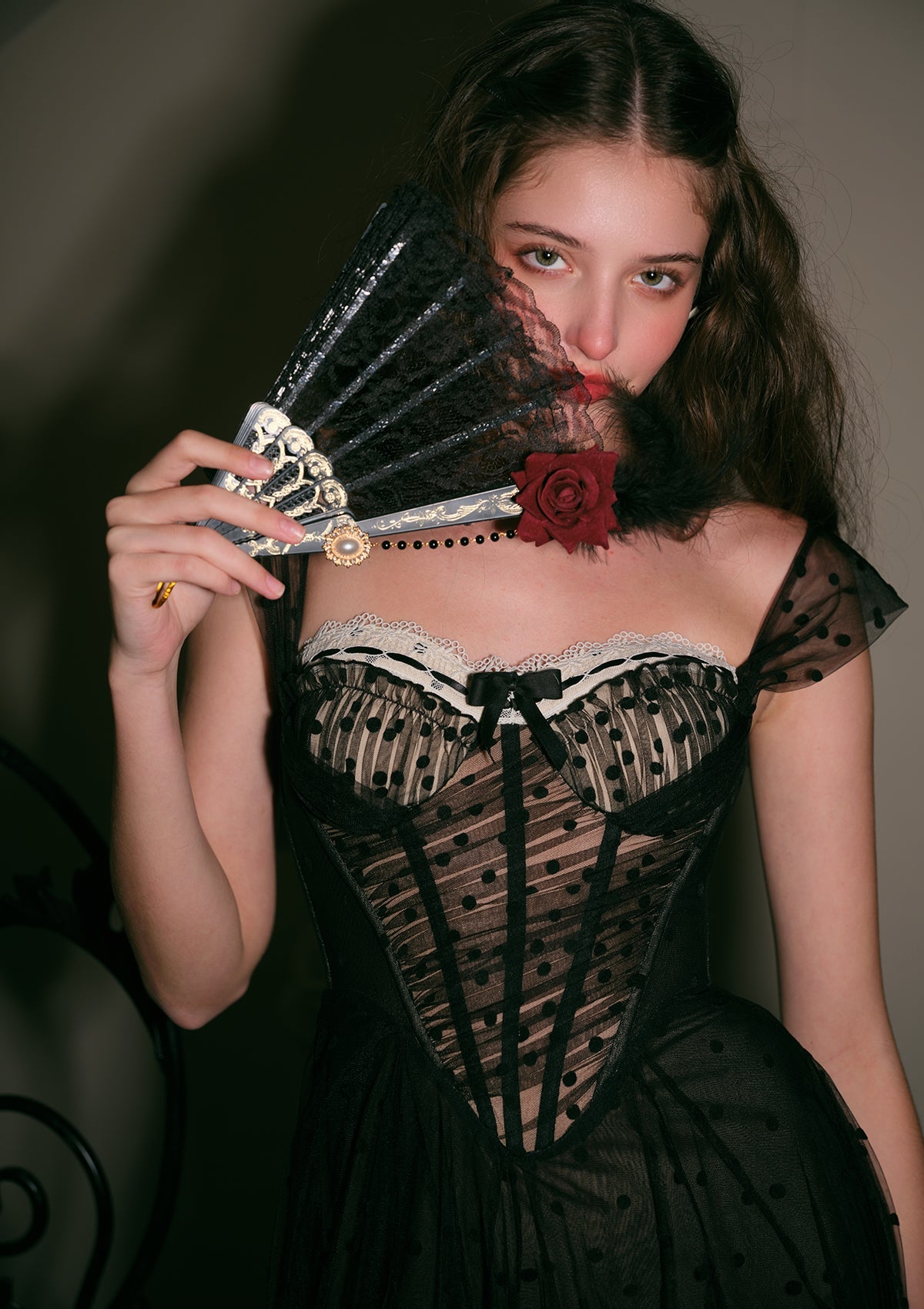 Sweetheart Lace Appliques Tulle A-Line Prom Dress