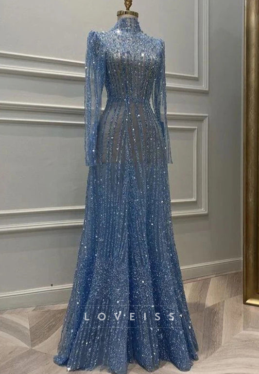 Dreamy Long Sleeve Muslim Evening Dress Luxury Dubai Women Midi Engagement Party Dresses