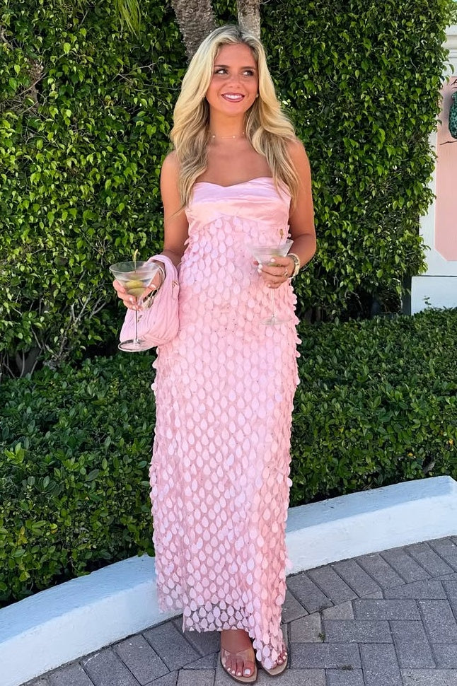 Chic Sheath Sweetheart Blue Long Prom Dress with Sequins