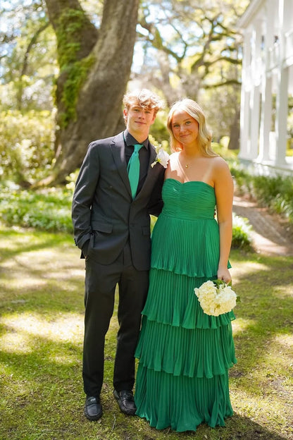 Chic A Line Sweetheart Pink Long Prom Dress with Ruffles