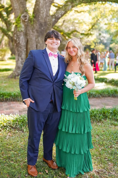 Chic A Line Sweetheart Pink Long Prom Dress with Ruffles