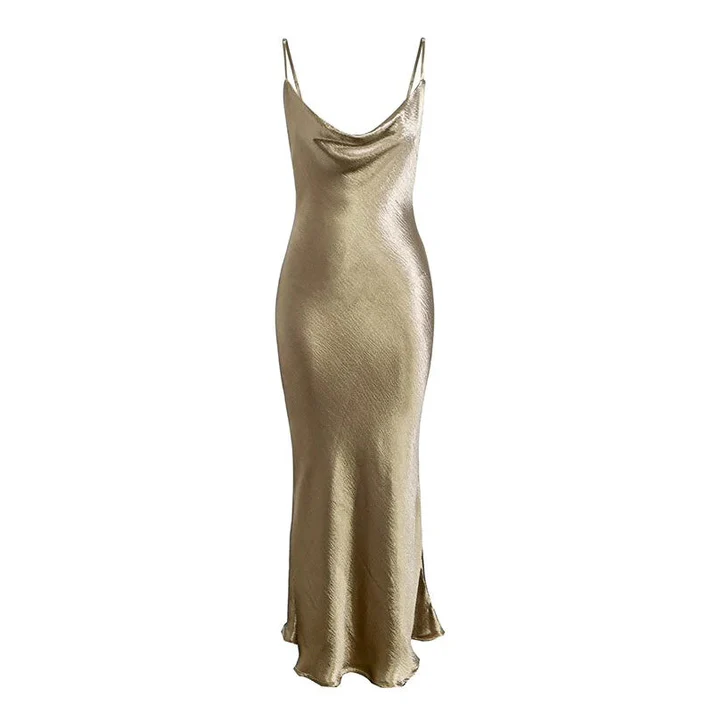 Charming Red Straps Black Girl Satin Long Evening Dress Birthday Outfits