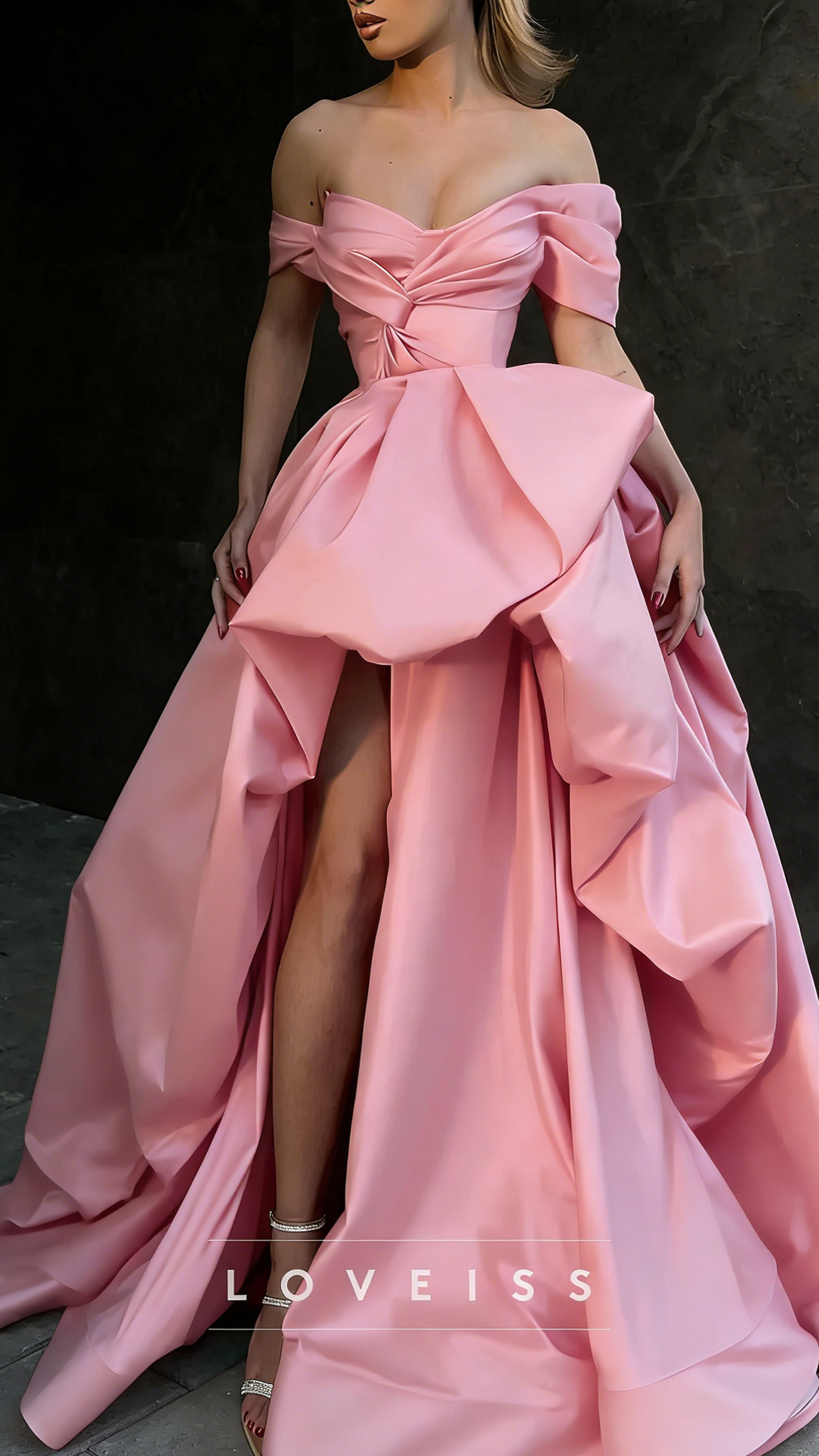 V-Neck Sleeveless Sleek Ball Gown A-Line Prom Dress