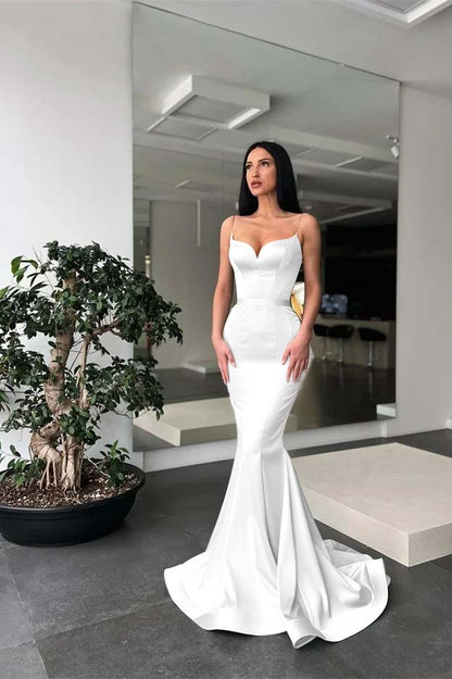 Lussooy Stunning Sleeveless Strapless Long Split Light Blue Prom Dress with Embroidery