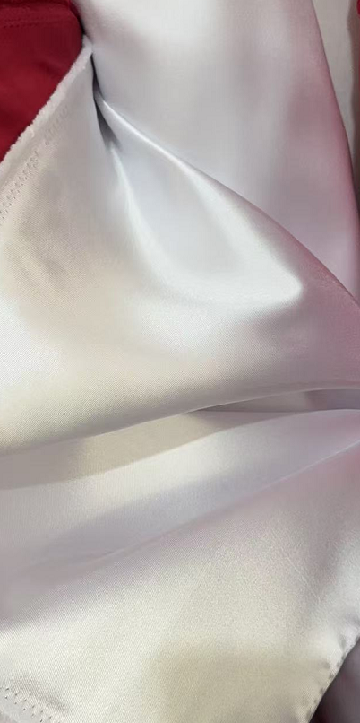 Off-Shoulder Appliques Button A-Line Short Satin Wedding Dress