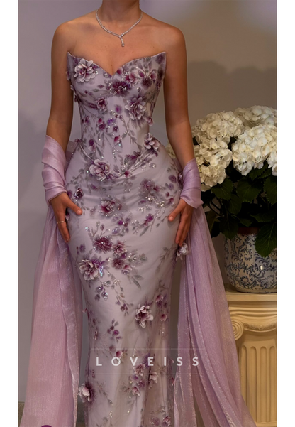 V-Neck Appliques Mermaid Prom Dress