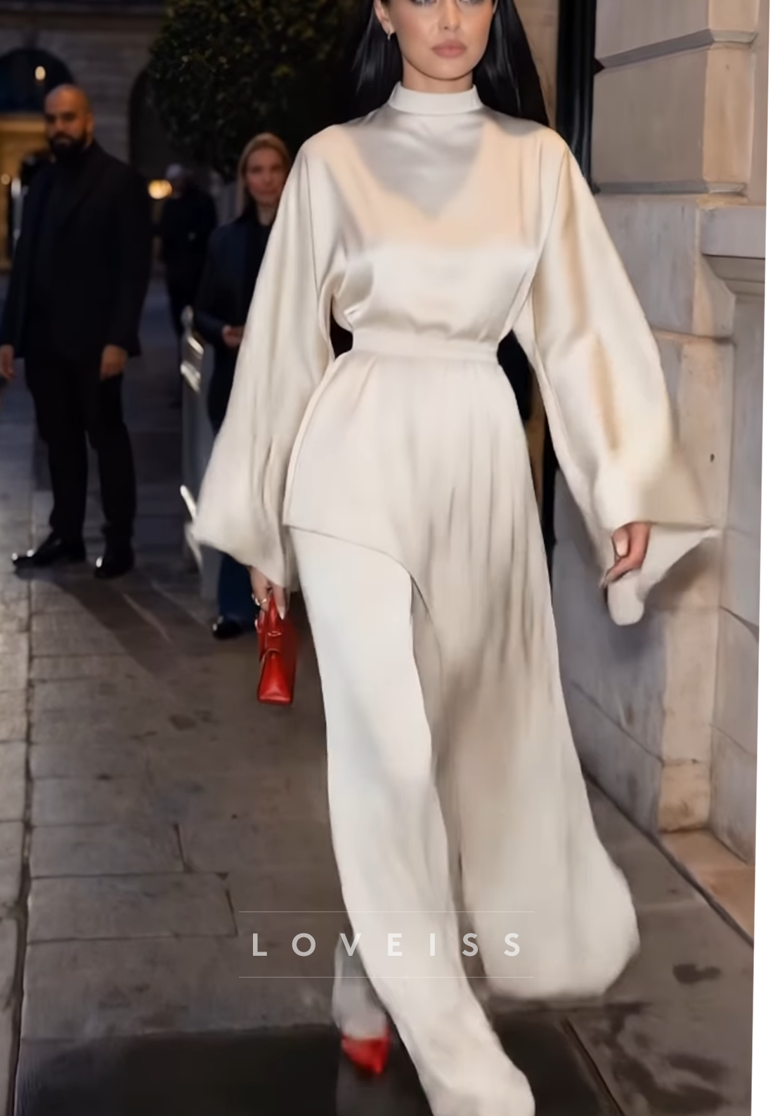 High Neck Long Sleeves Two  Pieces Pansuits