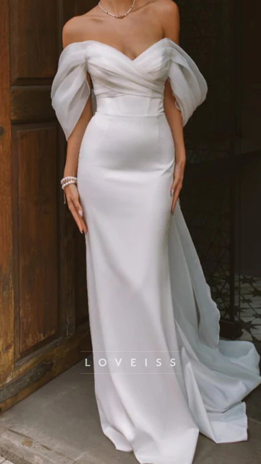Elegant Sweetheart Mermaid Wedding Dress Off The Shoulder