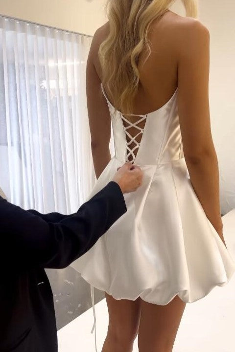 Mini Bridal Gown for Informal Wedding Party