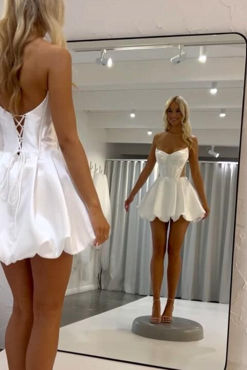 Mini Bridal Gown for Informal Wedding Party