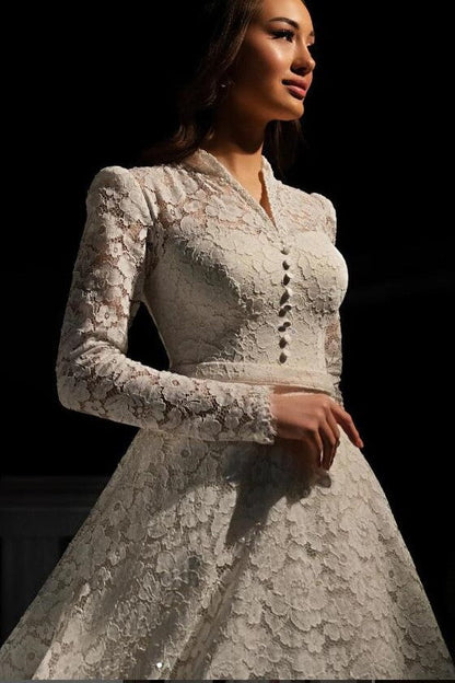 Vintage Lace Wedding Dresses Long Sleeves