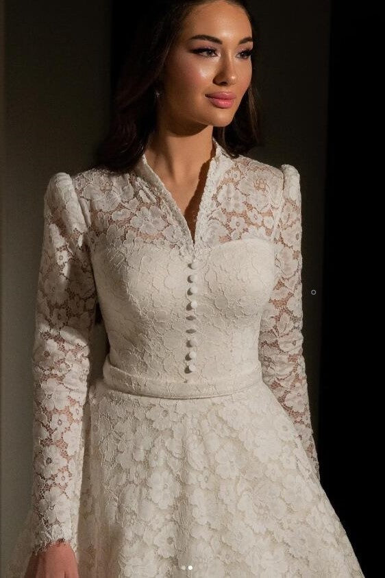 Vintage Lace Wedding Dresses Long Sleeves