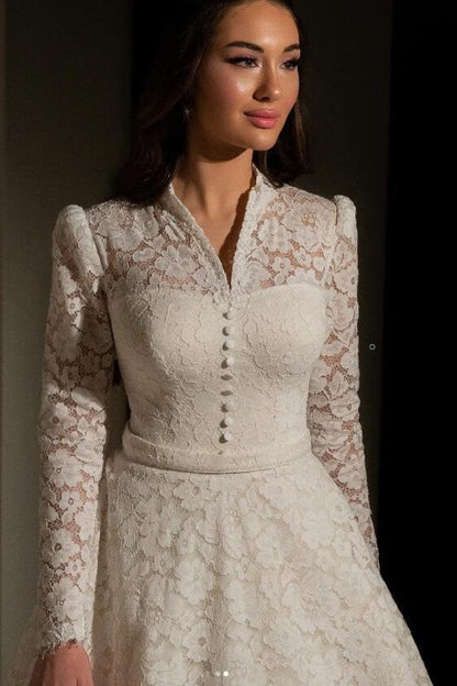 Vintage Lace Wedding Dresses Long Sleeves