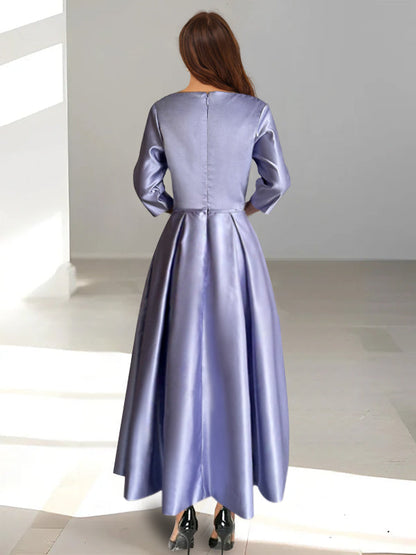 A-Line/Princess Half Sleeves Ankle Length Mother Of The Bride Dresses  & Groom With Pockets