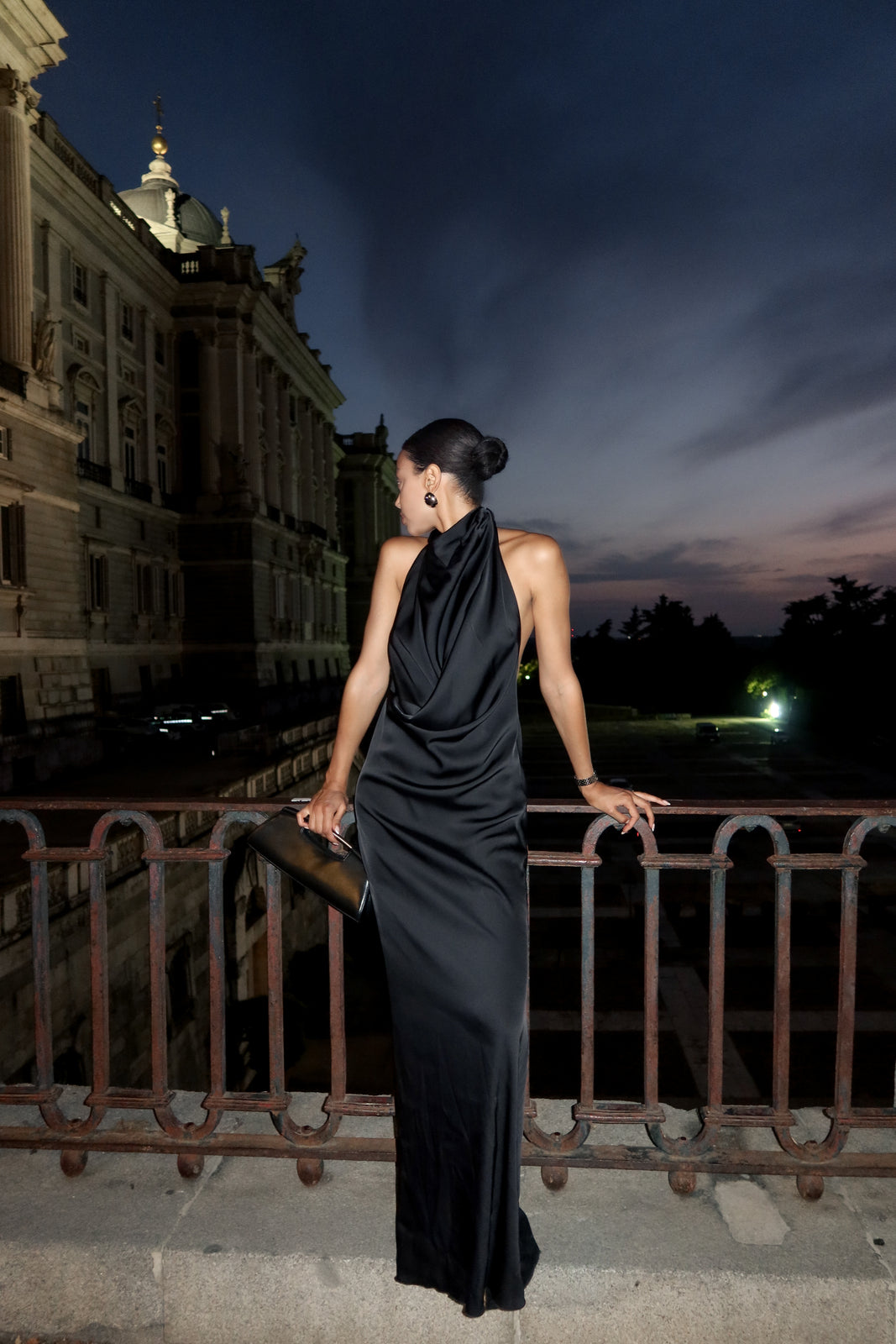 Halter Sleeveless Mermaid Black Evening Dress